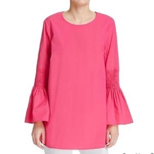 Michael Kors Pink Cotton Long Sleeve Blouse Medium